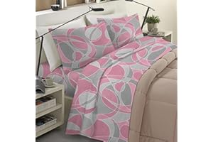 BANZAII TEXTILE INNOVATOR ONLINE Banzaii Completo Lenzuola Matrimoniale Invernale in Flanella Felpate 100% Cotone Anti-Pilling 2 Piazze Clara Rosa