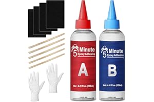 LAMXIN 5 Minuti Colla Epossidica 250ml, Curazione Rapida Trasparente Colla Epossidica Bicomponente, Colla Bicomponente Epossidica per la Riparazione di Plastici duri, Metallo, Ceramica e Legno
