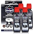 Durgol Swiss Espresso, Descaler and Decalcifier for All Brands of Espresso Machines and Coffee Makers, 4 x 125 ml (Pack of 4)