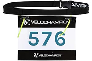 VeloChampion Running Waistpack Belt – Elastic Stretch Fit with Clip Fastening for Triathlon, Marathon, Cycling & Race Number Holder (Kids/XS Adult, 1)