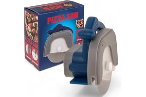 MIJOMA Handpizzaskärare – Innovativ pizzaskärare med blad i rostfritt stål och skyddskåpa – 11 x 12 x 6 cm, ergonomisk design