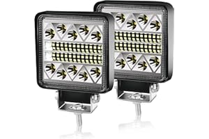 STEEIRO Rückfahrscheinwerfer Arbeitsscheinwerfer, Traktor 102W 12V-36V LED Arbeitsscheinwerfer 15000LM Zusatzscheinwerfer, für KFZ Bagger, Traktoren, Schlepper, Gabelstapler, ATV, Lkw, offroad SUV (4"X 4")