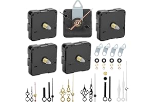 EEEKit Uhrwerke für Wanduhr Lautlos, 5 Stück Quarz Uhrwerk mit 7 Paar Zeiger zum Selbsteinbau für Batterieuhr Kaminuhr Reparatur