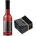Black Shrink Bands,65x60 mm 200 Pieces Black Perforated Heat Shrink Wrap Sealer for Hot Sauce Bottles,Woozy Bottles and Beverage Bottles,Shrink Wrap Bands [Compatible Diameter Range: 1 1/4” – 1 1/2”]