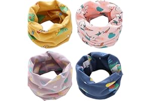 DKDDSSS 4 Pcs Kids Neck Warmer – Loop Neckerchief Snood Scarf