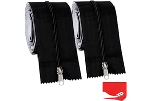 JABNOW 2pcs Cerniera Autoadesiva Resistente, Cerniera Antipolvere Autoadesiva, Cerniera Grossa Resistente per Barriere Antipolvere Cerniera per Porta Della Tenda, con Taglierina