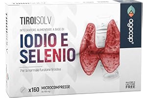 AGOCAP Ioduro di Potassio puro 225 mcg (150% VNR) | Iodio stabile arricchito con Selenio per la funzione Tiroidea, alto assorbimento | 160 microcompresse facili da deglutire