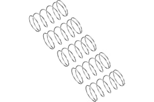 QUARKZMAN Ressort de Compression 5Pcs en Acier Inoxydable 304, 8mm OD, 0.5mm Fil Taille, 15mm Libre Longueur, Ton Argenté