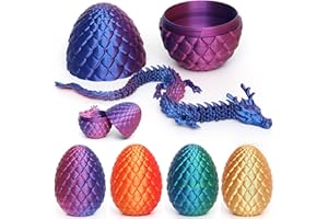 MYQIQI 3D Printed Easter Dragon Egg, Egg with Dragon Inside, Mystery Fidget Toys for Home and Office Executive Desks Décor