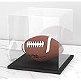 BPA Display Case with Lid for Collectibles, Acrylic Box with Black Velvet Base for Display, Alternative Glass Display Case for Football, Figures and Toys [14.5x11x11 inch]