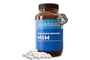 ‎VIKTILABS MSM Kapseln - Reiner organischer Schwefel für Gelenke, Haut & Haare - Hochwertig & mehrfach destilliert - Hohe Bioverfügbarkeit - 100% vegan & laborgeprüft (1er Pack - 90 Kapseln)