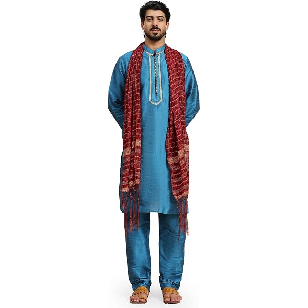 Indische Tracht Herren SKAVIJ Kurta Pyjama Set 4-te Produktbild-Vorschau 11