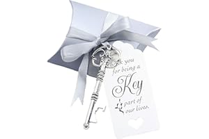 Clave Abrebotellas, Ruspela Abrebotellas de llave vintage, paquete de 50 regalos de boda para invitados, caja de dulces con etiqueta de regalo, regalo para bodas