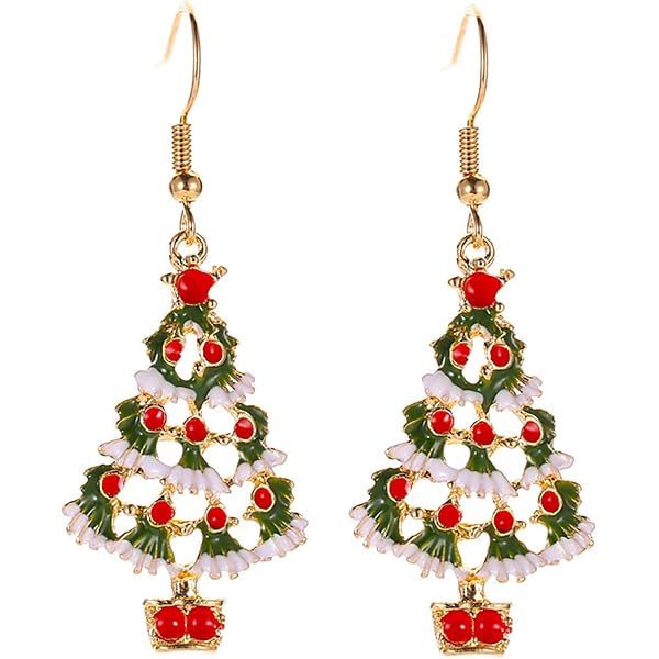 DAOCHONG Weihnachtsbaum Anhänger Ohrringe 925 Sterlingsilber Hebelverschluss Ohrschmuck Weihnachtsgeschenke für Frauen DAOCHONG Weihnachtsbaum Anhänger Ohrringe 925 Sterlingsilber Hebelverschluss Ohrschmuck Weihnachtsgeschenke für Frauen