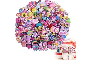 HAMKU Charmes De Chaussure, Pins Crocs, 50 Pièces Pins Pour Crocs, Breloque Sabots Sandales, Cadeau Noël Ou d'Anniversaire Pour Filles Et Garçons