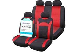 Enerfero ,5 Funda Asiento del Coche,Juegos Completo Funda Coche.Funda Universal Coche Transpirable (Rojo)(024811)