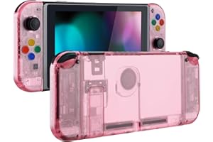 eXtremeRate Coque pour Nintendo Switch avec Boutons Accessoires, Coque Remplacement pour Nintendo Switch Console Joycon-Rose Cerise
