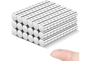 Wukong 200Pcs Imanes pequeños de nevera, 3x2mm Mini imanes de Neodimio Redondos para refrigerador, Oficina