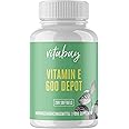 Vitabay Vitamin E 600 IE Depot • 200 vegane Softgels • D-Alpha ...
