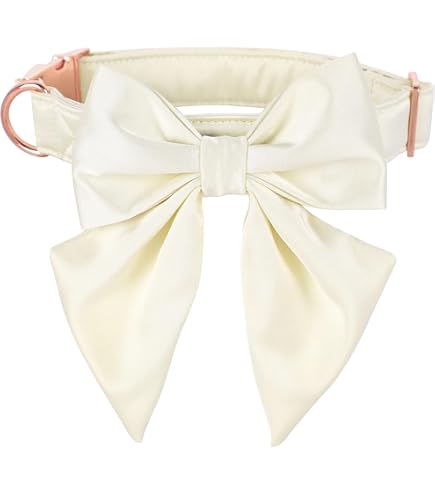 Flamingo NELA Halsband Mintgrün Mit Schleife - Lederhalsband Für Kleine Hunde 31-39cm