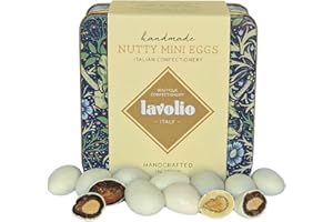 Lavolio Nutty Mini Eggs Confectionery Gift Tin (175g) - Premium Selection of Covered Nuts and Chocolate Sweets, Delightful Gift for Him and for Her