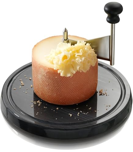 Girolle Original Swiss Cheese Cutter with Tete de Moine and Choco