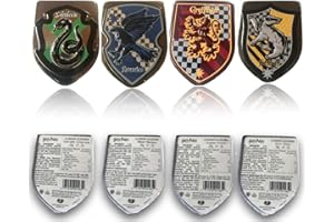 JELLY BELLY CANDY COMPANY Jelly Belly Harry Potter Crest Tin (Jelly Belly Beans in Metalldosen mit Hauswappen) (4er Set - alle 4 Dosen)