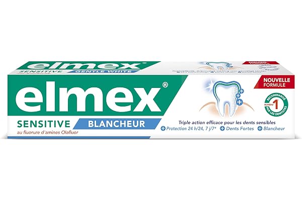 Dentifrice Elmex Sensitive Blancheur, 3 x 75 ml