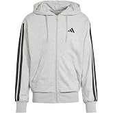 adidas Erkek Essential &Uuml;&ccedil; &Ccedil;izgili Fransız Terry FullZip Kap&uuml;şonlu