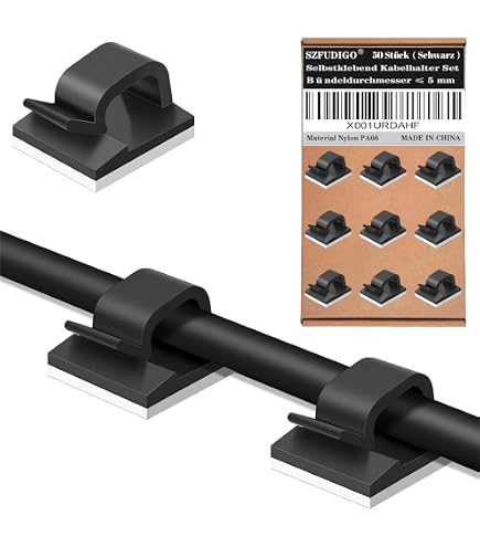 Smilee Kabelhalter Clips 3er Set – Selbstklebende Silikonclips Zum Kabel Ordnen Am Schreibtisch