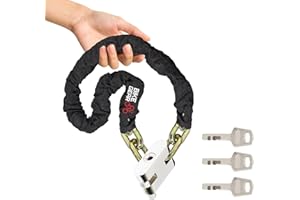 MY DIY PROFESSIONAL PRODUCTS My DIY Heavy-Duty High-Security Bike Chain Lock – 1.8M Stainless Steel Anti-Theft Chain Lock for Bicycles, Motorbikes, Scooters & Mobility Scooters with Waterproof Cover & 3 Keys