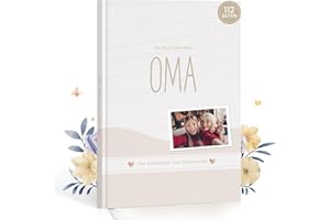 HYGGARTN Oma, erzähl mal - Das Erinnerungsbuch zum Ausfüllen - Persönliches Geschenk für Oma zum Geburtstag, zu Weihnachten - Erinnerungsbuch für Oma erzähl mir deine Geschichte