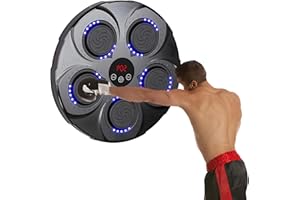 Swsdee Machine de Boxe à Musique,Boxing Machine Musicale Bluetooth Intelligente,Machine de Boxe Intelligente à Fixation Murale avec 9 Modes pour Les Exercices à Domicile, la Boxe, la Réduction du