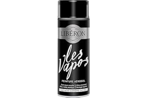 Libéron Peinture aérosol Les vapos, Le Noir Suprême Satin, 400ML