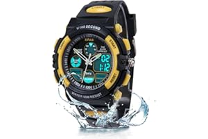 Edillas Montre Enfant,Adolescents Garçons Digitale Extérieur Sport 5ATM Etanche Multifonction Montre Et Protection Environnementale Non Toxique,Alarme Et Calendrier Date Minuteur