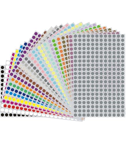Self-Adhesive Dots, Colourful 10 Mm, 4000 Pieces, Round Marker Dots, Dot Stickers, Labels, Round, Small Round Dot Stickers For Office, School, Calendar, Card Stickers, 16 Colours