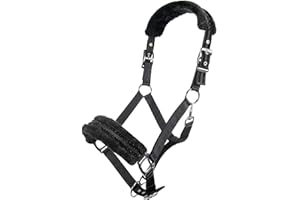 HKM Licol en nylon avec rembourrage polaire 9100 Noir