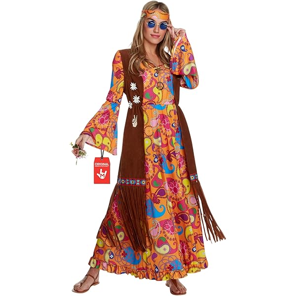 minkasic Jaren 70 discokostuumset hippie heren outfit met
