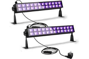 ‎LITTLEBOYNY Littleboyny 2pcs 60W UV Schwarzlicht LED Strahler, IP66 Wasserdicht Schwarzlichtlampe mit 100PCS LEDs,Aluminiumlegierung Discolicht,Blacklight für Halloween Deko,Konzert Party,Bar,Neon Farben