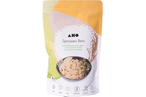 Riso AHO Spezie 850 g, riso germogliato biologico, riso integrale naturale, riso GABA, contiene Acido Gamma Amino Butirrico