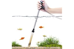 SEAOURA Gravel Vacuum for Aquarium, Fish Tank Cleaner Kit, Mini Manual Fishtank Vacuum Cleaner, Small Aquariums Water Changer, Adjustable Siphon Pump Use for Fish Turtle Tanks Cleaning Manure Wash Sand