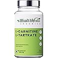 Health Veda Organics L Carnitine L-Tartrate, 1000mg | Pre-Workout Supplements | Supports Muscle Recovery & Endurance | For Both Men & Women I 60 Veg Capsules