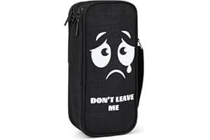 Wzone Piórnik o dużej pojemności z organizerem, 5 przegródek, dla chłopców i dziewczynek, organizer na biurko, do szkoły i biura, studentki, Dlm, Piórnik