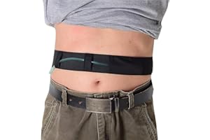 INGJIA Dialyse Gürtel, Verstellbar Katheter Bauchband, Verstellbarer atmungsaktiver Bauchgürtel Peritonealdialyse Leitungsschutzgürtel Für Patienten Katheter Schutz Unterstützung(Schwarz)