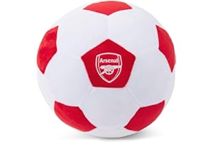 The Gift Scholars Arsenal FC Ballon de football en peluche sous licence officielle - 22 cm - Coussin en peluche - Ballon de football moelleux - Idéal pour les enfants et les adultes - Cadeau de sport