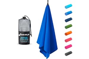 Fit-Flip Swimming towel - fast drying microfibre beach towel - ultra absorbent thin towels for travel, beach & gym - lightweight camping towel