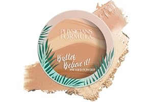 Physicians Formula, Butter Believe It! Cipria per il Viso, Cipria Fissante con Texture Morbida, con Burro di Murumuru, di Cupuaçu, di Tucuma, Acidi Grassi Essenziali e Pro-vitamine, Creamy Natural