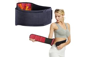 BASTOUR Turmalin Rückenbandage mit 23 Turmalin, Magnettherapie Gürtel,Magnet-Lendengürtel, Beheizte Rückenstützgürtel, Beheizte Rückenbandage, Magnetschutz Wärmegürtel, Nierengurt Selbsterwärmende (L)