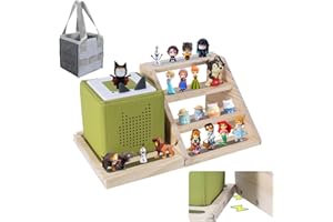 Givilio Tonie Shelf Magnetic Ladders,for Tonie Figures Wall Shelves,for Toniebox Shelf Audio Toy Figurine Holder Organizer, Compatible Charging Station, with a Carrying case