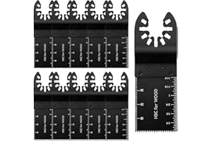 YOWLENS 10-Piece Wood Cutting Oscillating Multi-Tool Blades | Quick Release, Universal Fit for Fein Multimaster, DeWalt, Milwaukee, Makita, Ryobi, Rockwell, Bosch, Black & Decker & More